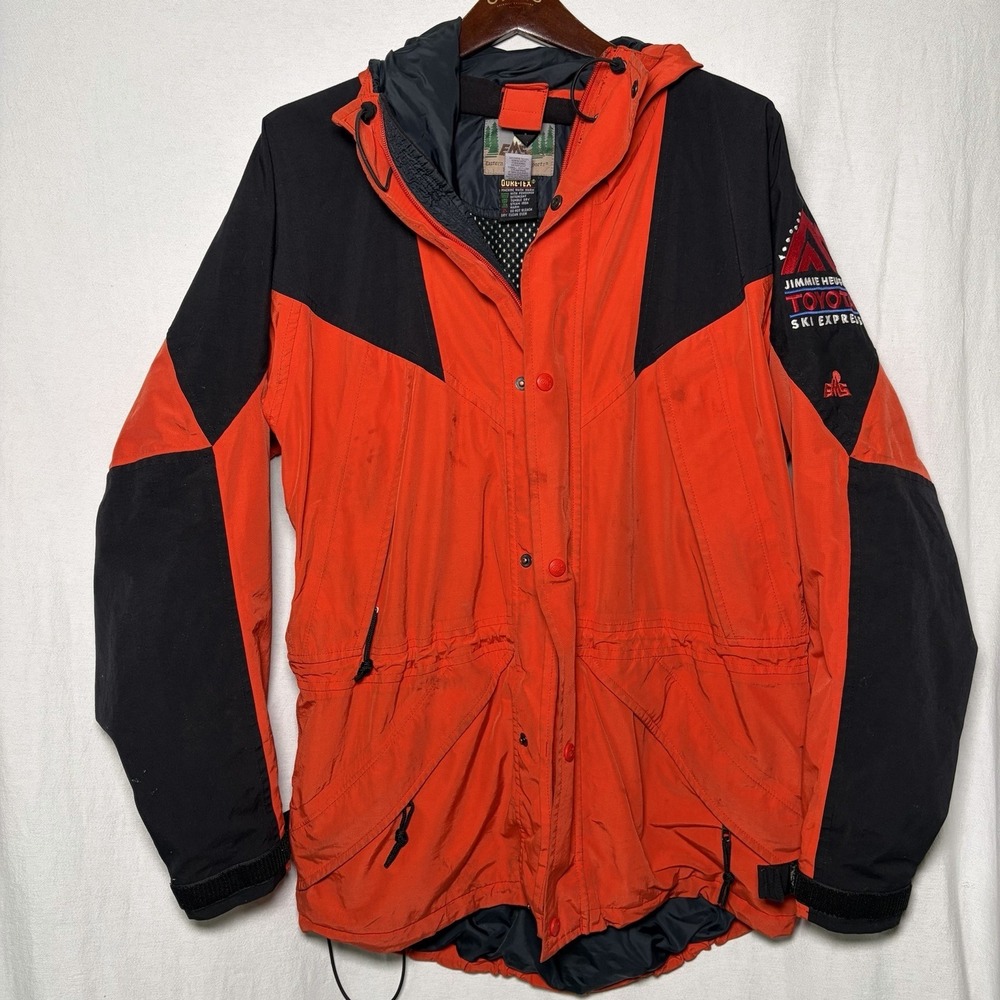 Eastern Mountain‎ Sports Jacket Mens L Red  GORE-TEX XCR Hooded Waterproof Ski